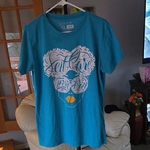 Women's Blue Graphic Tee - Self Love Design 💙  PRE LOVED     💙